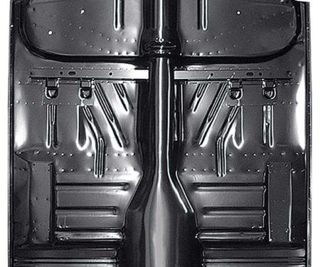 1955-57 Chevrolet Bel Air, Complete Floor Pan, Convertible, with Braces, EDP Coated