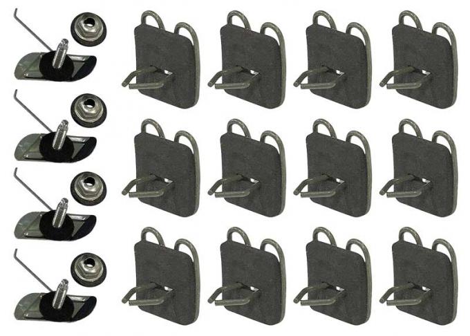 OER 1962-66 Chevrolet / GMC Truck, Upper Door and Cab Molding Clip Set, OE-Style, 16-Pieces T1469