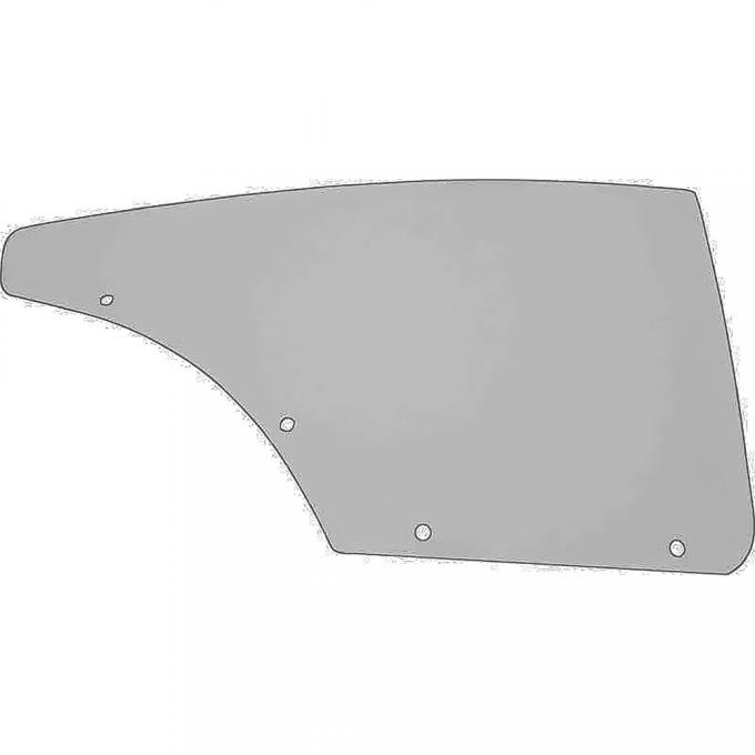 OER 1967-68 Impala Fast Back, Olds 88 2-Door Hardtop, Quarter Glass, Custom Gray Tint, RH QG3821Y