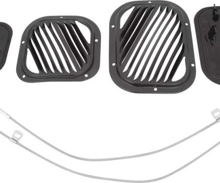 1955-56 Chevy Bel Air, 150, 210, Nomad, Kick Panel Vent Assembly Set, 6 Piece Set