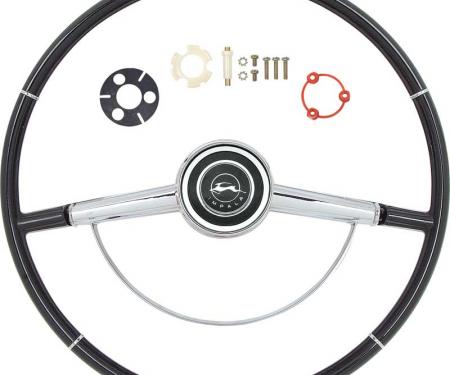 OER 1964 Impala Black Steering Wheel Kit *R64001