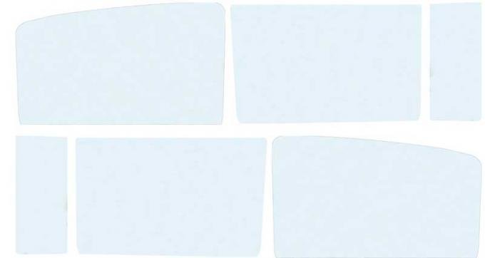 OER 1955-57 Chevrolet 4-Door Wagon 6-Piece Clear Side Window Glass Set TF41060A