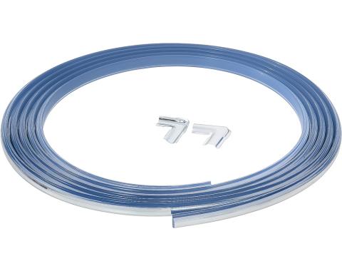 OER 1963-91 Chevy, GMC Pickup Truck, Chrome Rear Window Lockstrip Molding Set PW1042B