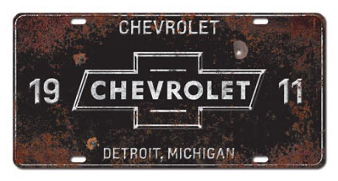 Chevrolet License Plate, 1911 Detroit Michigan