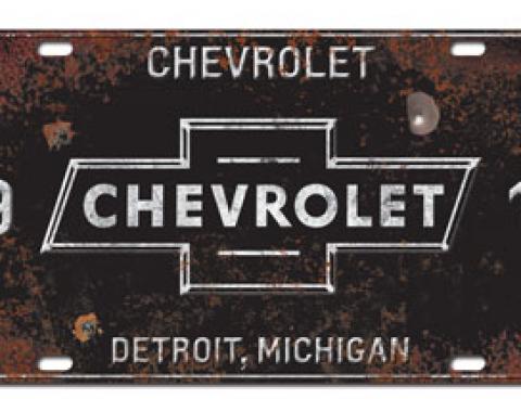 Chevrolet License Plate, 1911 Detroit Michigan